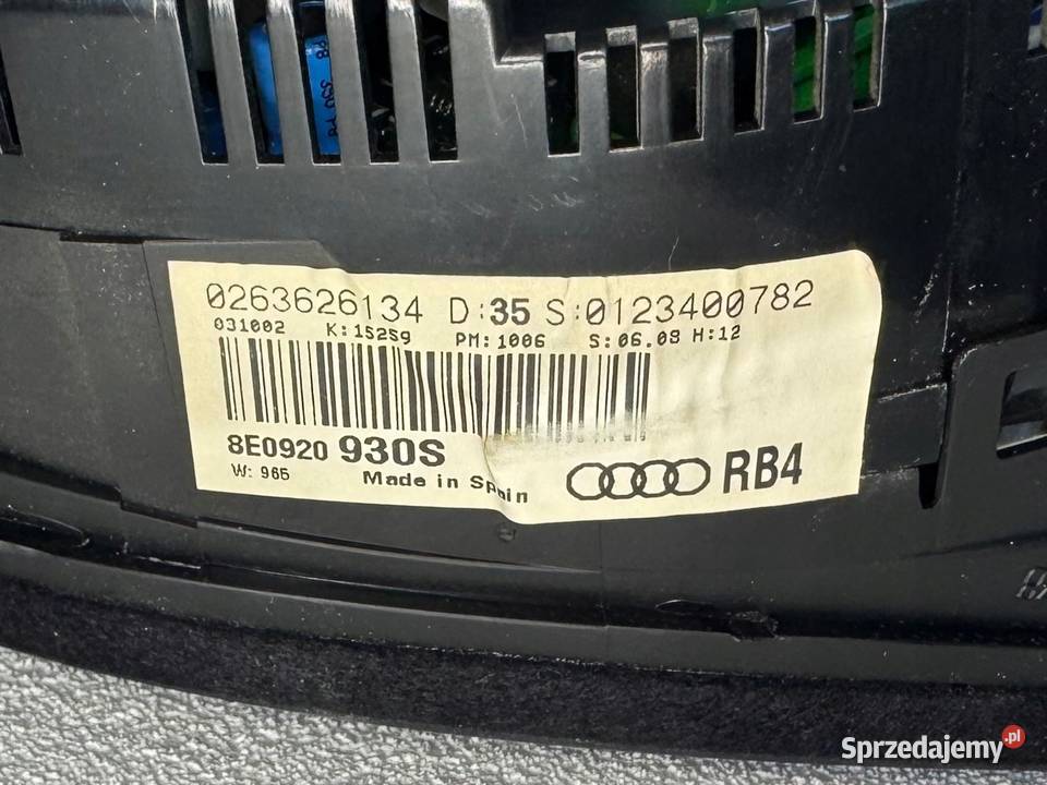 LICZNIK ZEGARY KOLOROWY FIS AUDI A4 B6 Warszawa