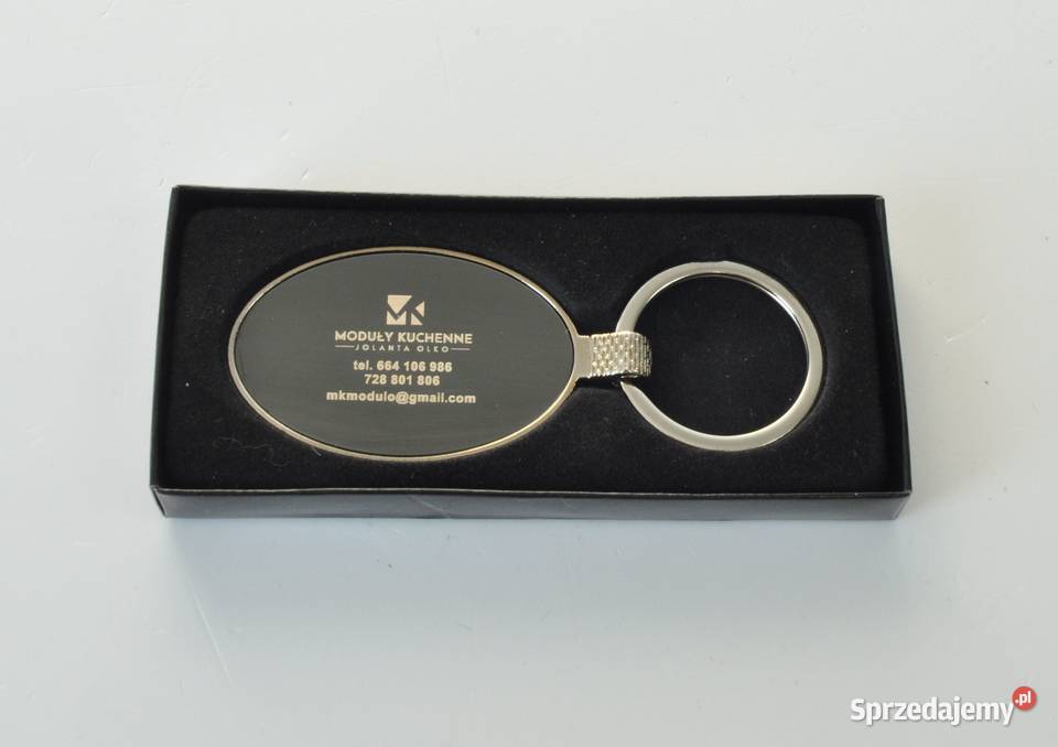 Brelok metalowy jednostronny grawer 50 breloczki Leżajsk