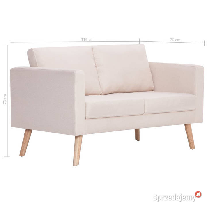 Sofa 2osobowa materiałowa kremowa WM281351 sprzedam