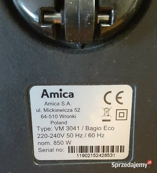 Odkurzacz bezworkowy AMICA Bagio Eco VM3041 wielkopolskie Konin