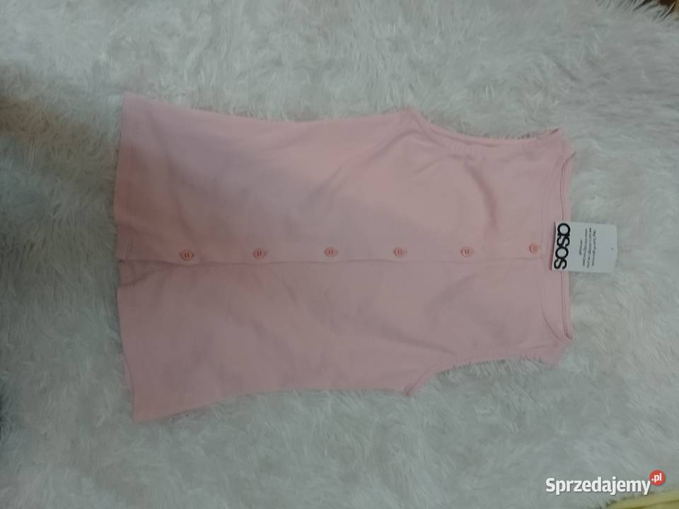 3638 ASOS Różowa ołówkowa kamizelka prążkowana z sprzedam