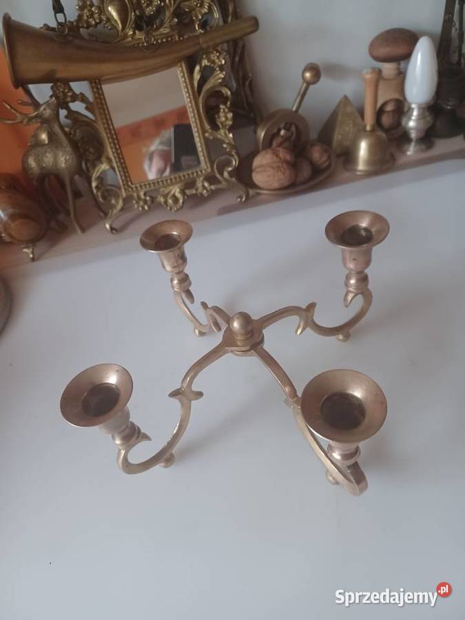 Świecznik mosiężny na środek stołu Poznań