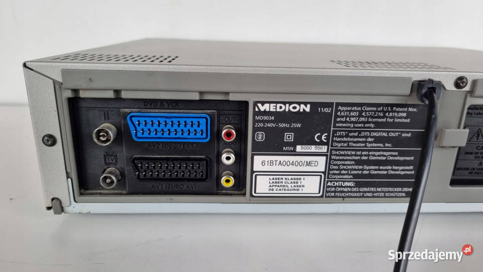 Medion Video i DVD 6 głowic MD 9034 MD9034 wielkopolskie Międzychód sprzedam