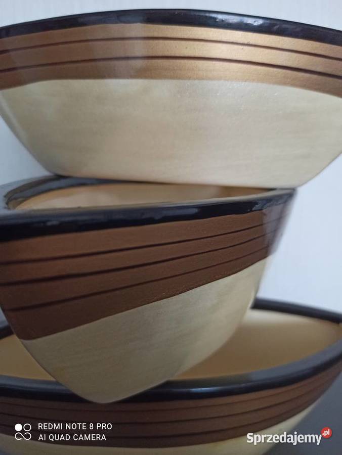 Doniczki osłonki ceramiczne PRL Warpechy Stare sprzedam