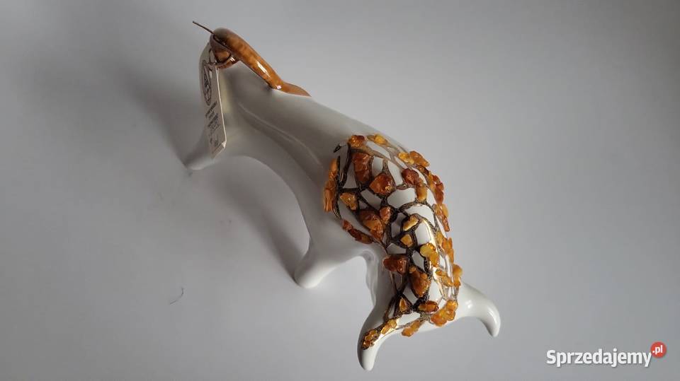 Byk Figurka Byczek ceramiczny ręcznie malowany Sierakowice
