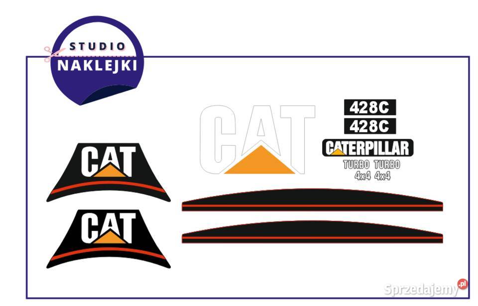 Naklejki CAT 248C Koparka Ładowarka Caterpillar Łagów