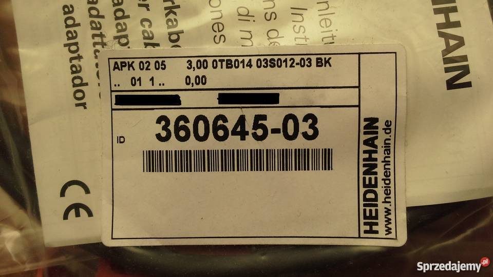 Przewody do liniałów Heidenhain Zabrze sprzedam