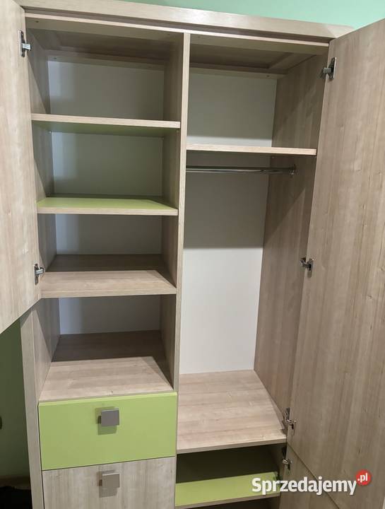 MEBLE DZIECKA Jasny dąb z elementami zieleni łódzkie Gorzkowice