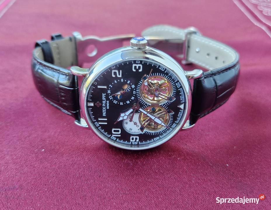 Zegarek Patek Philippe automat 2x Open Heart Męskie