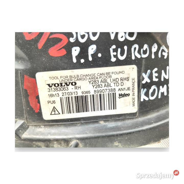 LAMPA PRAWA Volvo V60 S60 II XENON 20102013 Chełm sprzedam