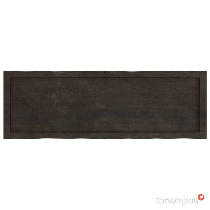 Blat ciemnobrązowy 120x40x24 drewno z naturalną Warszawa sprzedam