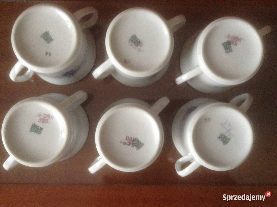 Zestaw porcelanowy waza CHODZIEŻ 6 bulionówek Opole