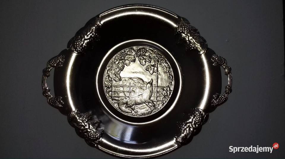 Taca tacka misa paterowana pozłacana Kołobrzeg