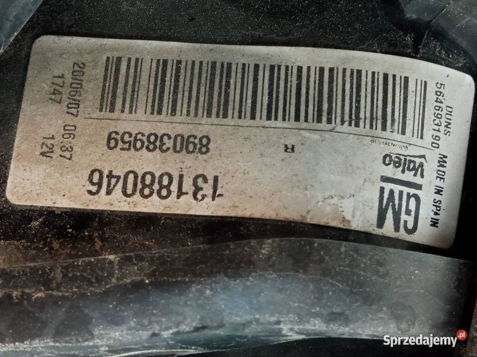 LAMPA TYŁ PRAWE TYŁ 5D HB 13188046 Opel Corsa IV osobowe