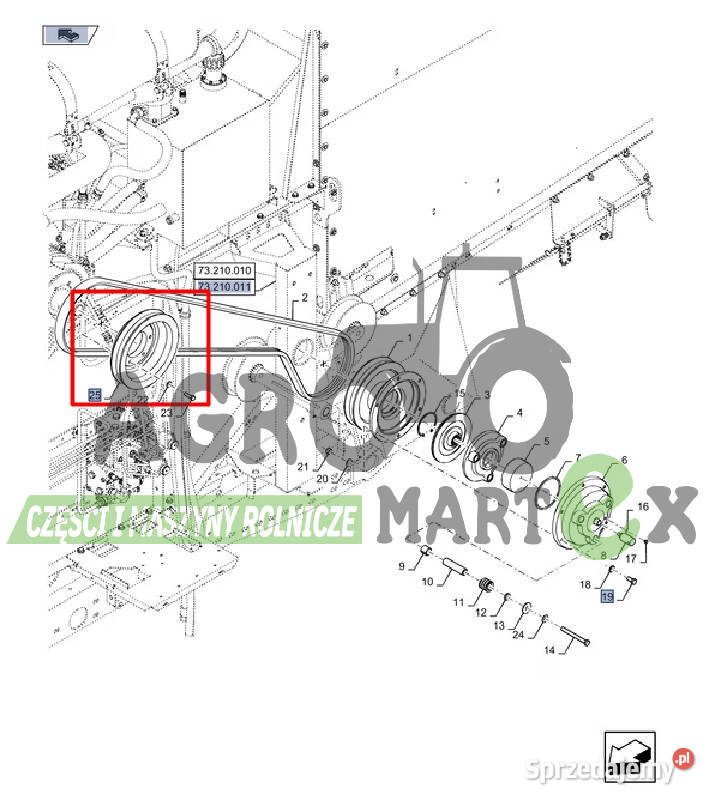 84038378 KOŁO PASOWE CNH Wichrów