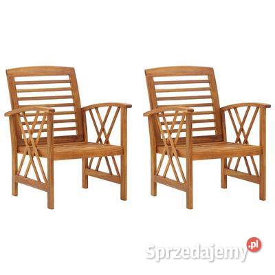 vidaXL Krzesła ogrodowe 2 lite drewno