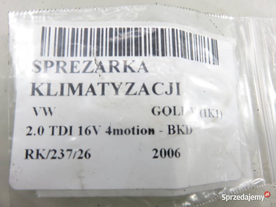 KOMPRESOR KLIMATYZACJI VW GOLF V 20 TDI sprzedam