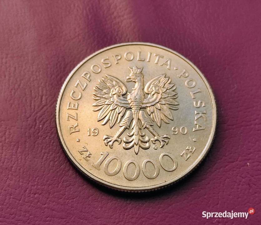 MonetaMonety RP 10000 ZŁOTYCH 1990 SOLIDARNOŚĆ mazowieckie Pruszków