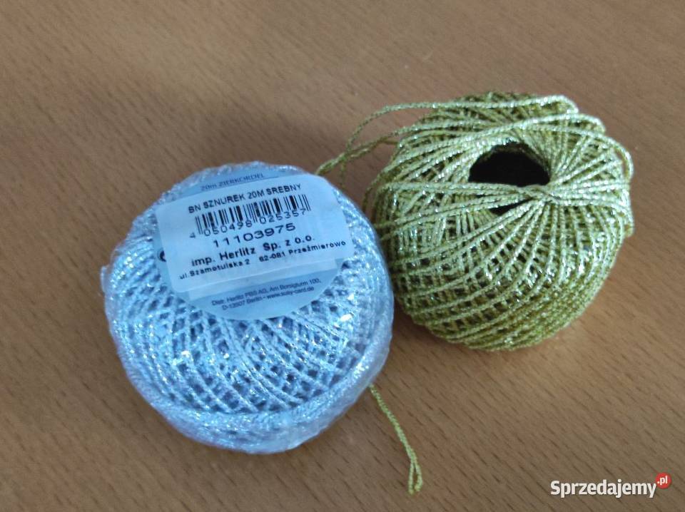sznurek ozdobnynitka wstążka tasiemka srebrna Kielce sprzedam
