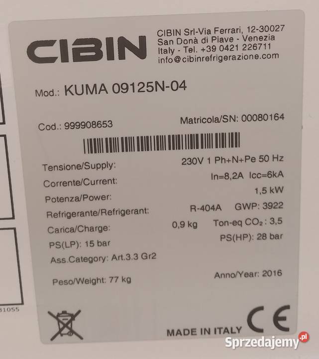 Monoblok chłodniczy 30226 Warszawa