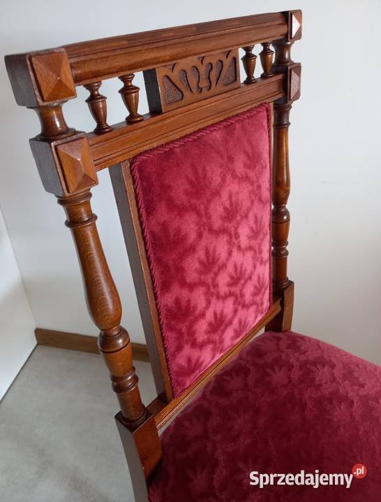 Eklektyczne krzesło gabinetowe przełom XIXXX W Wrocław