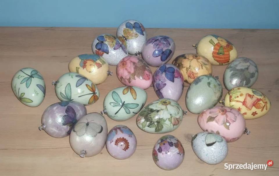 Pisanka kraszanka zdobiona metodą Decoupage