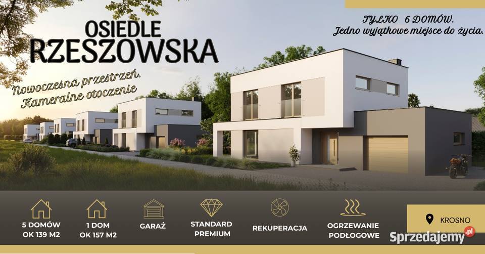 OSIEDLE RZESZOWSKA 6 NOWOCZESNYCH DOMÓW W Krosno