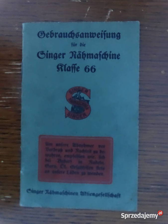 Zabytkowy SINGER 1927 z Niemiec Komplet Biłgoraj