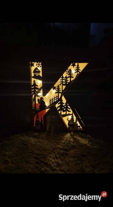 Świąteczna literka K LED świętokrzyskie Końskie sprzedam