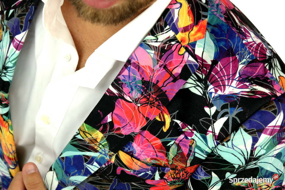 GIOVANNI PERA Marynarka Męska D609 Kolorowa Ostrów Wielkopolski