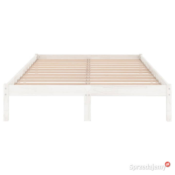 Rama łóżka biała lite drewno sosnowe 160 x 200 Warszawa