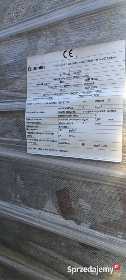 Bloczki ogrodzeniowe Joniec Mega wzór Gabro Elementy betonowe Glinianka