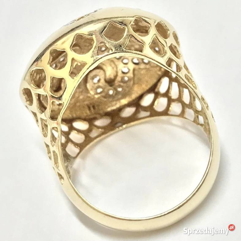 Złoty PIERŚCIONEK 585 14K ZJAWISKOWY wyrób z złote Warszawa