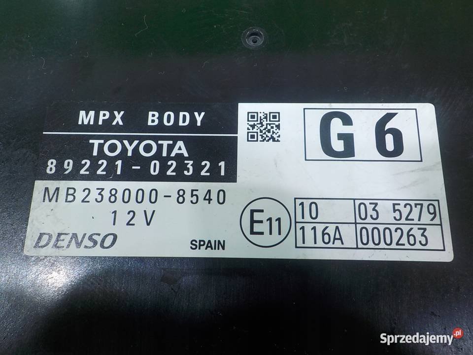 TOYOTA AURIS I LIFT 18 VVTI 11r HB 5D sterownik Suków