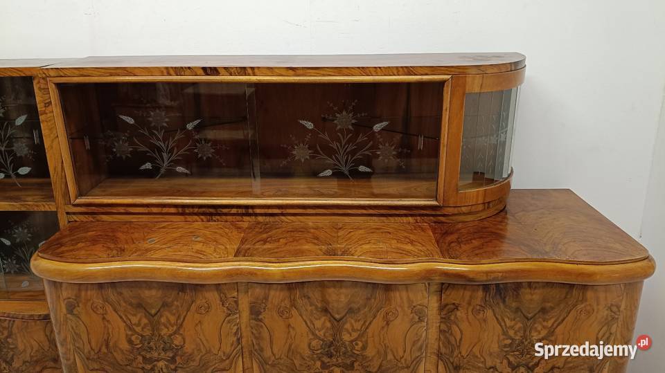 witryna z komodą art deco lata 60te vintage Radomsko sprzedam
