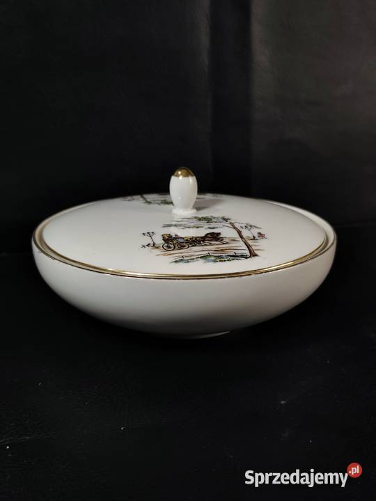 Porcelanowe Puzdro Bomboniera Hertel Jacob Lata Poddębice