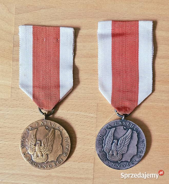 Medal zasługi obronności kraju brązowy i srebrny małopolskie