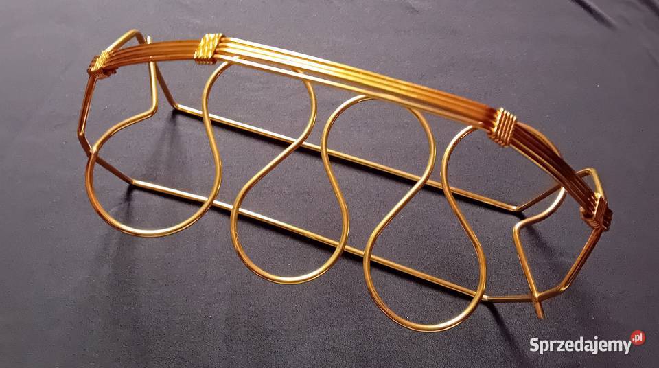 Metalowy stojak na 6 szklaneczek PRL Antyki, Sztuka, Kolekcje Koźminek