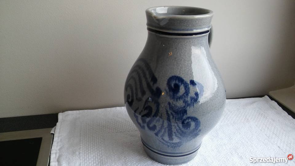 duży dzbanek dzban ceramiczny poniemiecki kobalt Gdańsk sprzedam