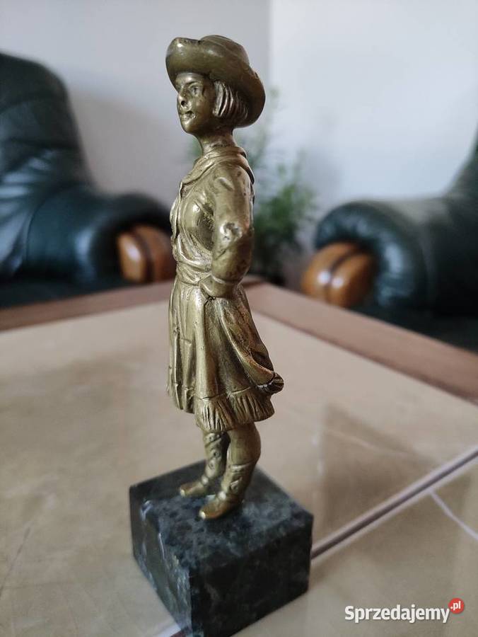 Antyczna figurka z brązu sygnowana AD 1764 Janów Lubelski