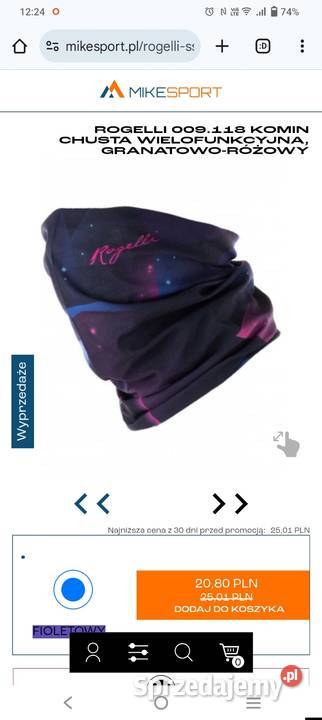 Komin chusta wielofunkcyjna granatoworóżowy Kwidzyn