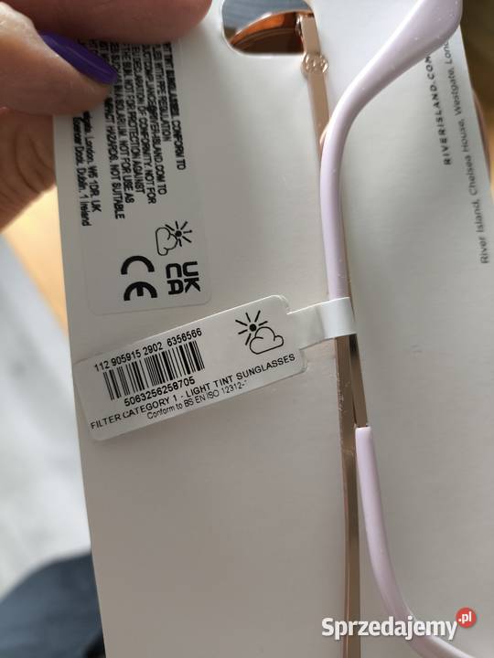 Okulary przeciwsłoneczne River Island złote Poznań sprzedam