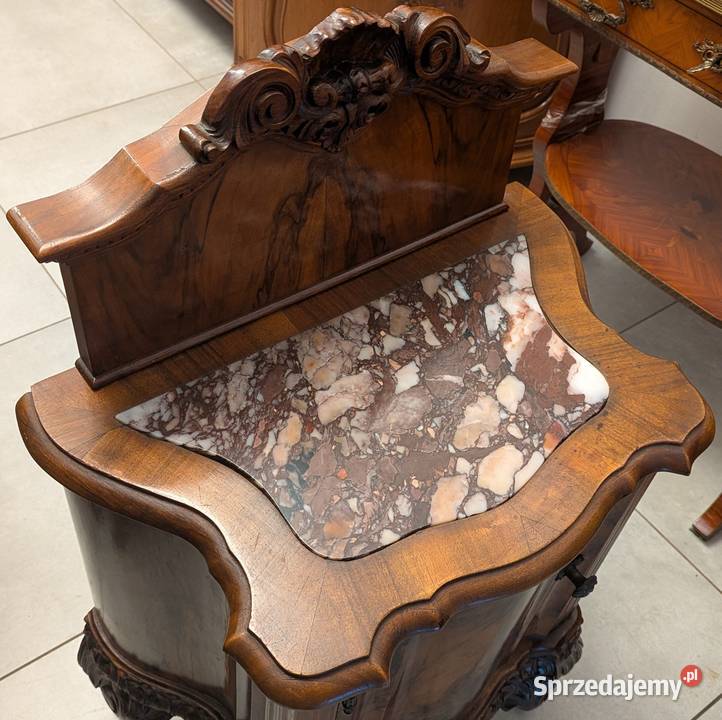 Wspaniała szafka neobarokowa orzech z czeczotą Dąbrowa Górnicza