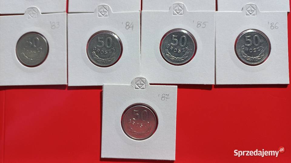 50 groszy PRL wszystkie roczniki aluminiowe Trzebinia