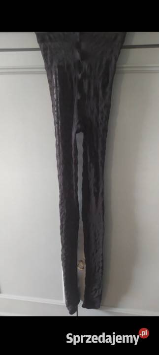 Zjawiskowe nowe czarne cienkie rajstopy w kratkę Ostrów Wielkopolski