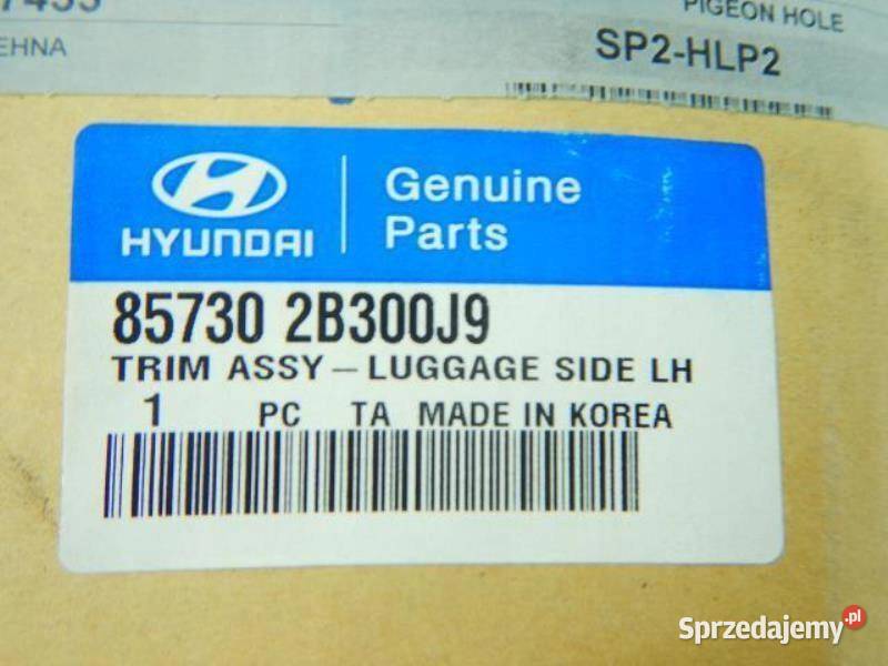 TAPICERKA BAGAŻNIKA LEWY TYŁ HYUNDAI SANTA FE 06 Tapicerki samochodowe