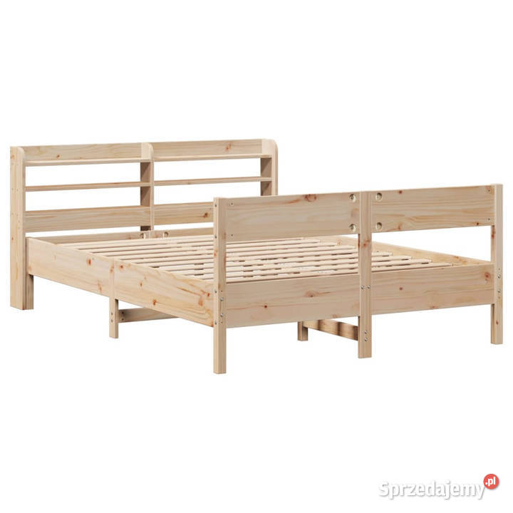 Rama łóżka bez materaca lite drewno sosnowe 82cm Łóżka Warszawa