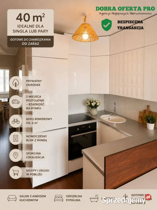 Gotowe 2 pokoje z ogródkiem i halą garażową Sprzedaż Gdańsk