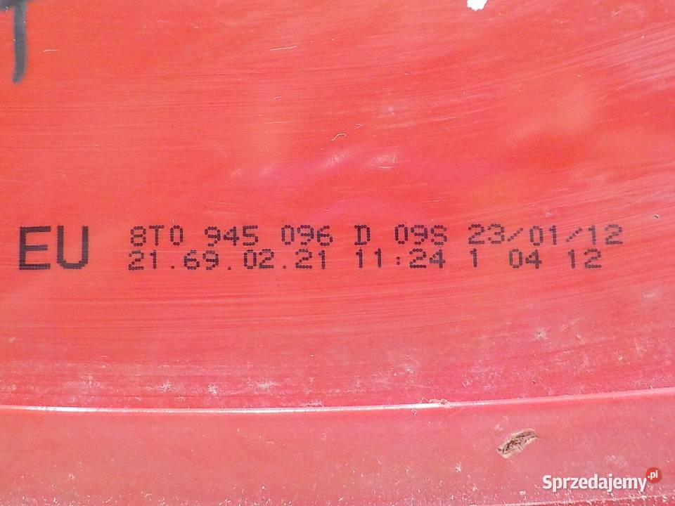 AUDI A5 8T 20 TDI 09r COUPE 2D lampa prawa tyl Suków