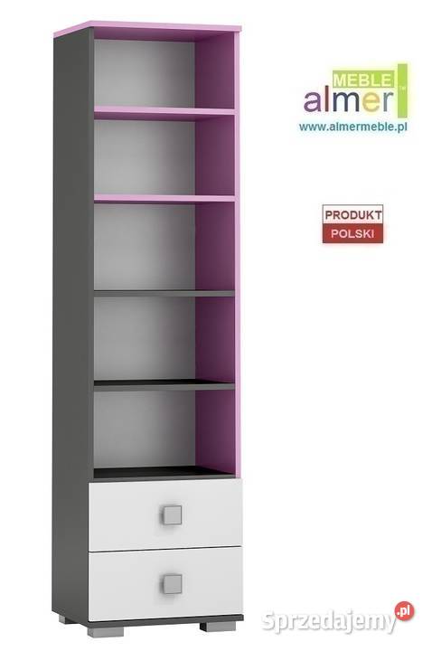 PINK Y29 regał młodzieżowy 50x40 w190 Meble Puck